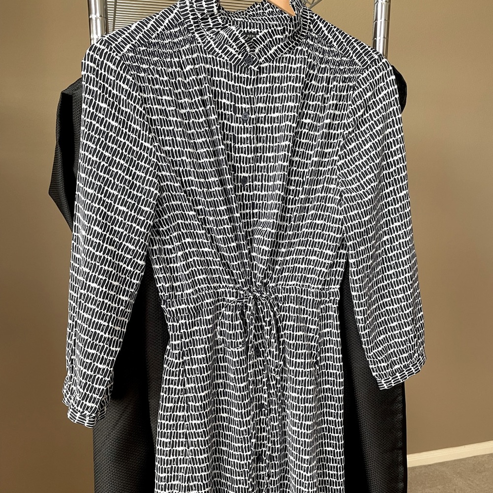 ◾️◽️Banana Republic button down long dress with 3/4 length sleeves sz 10 ◾️◽️